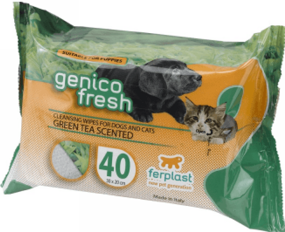 Ferplast Genico Fresh Wipes - Green Tea Scented